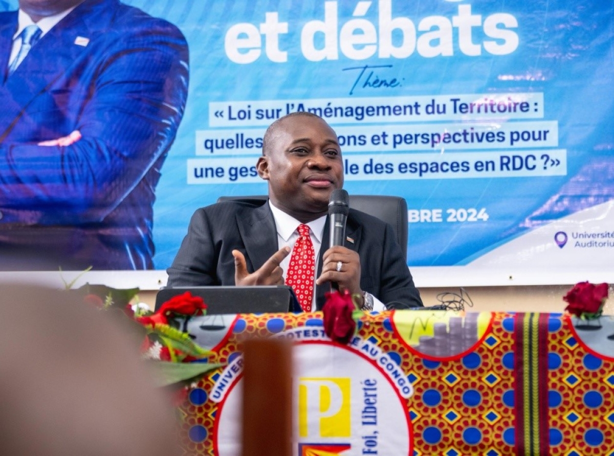 Devant les étudiants de l’UPC, RDC : Guy Loando appelle à l’appropriation de la notion sur l’Aménagement du territoire !